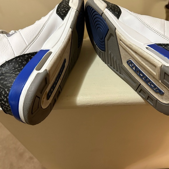 AIR JORDAN 3 RETRO 'RACER BLUE' size 7 youth used condition - Picture 3 of 7